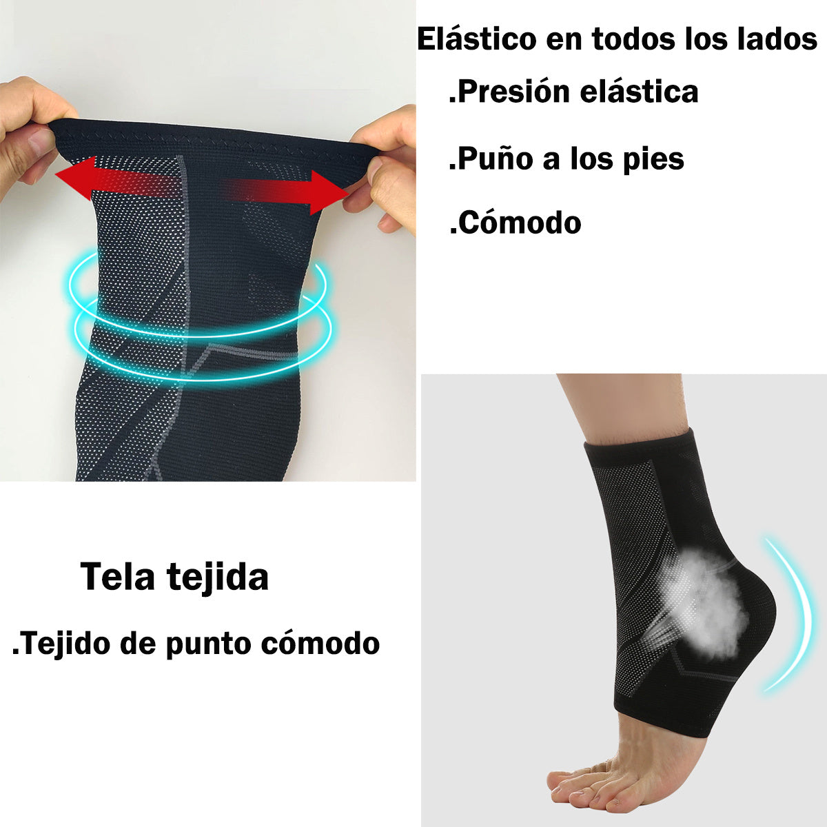 2 tobilleras deportivas elástica de compresión