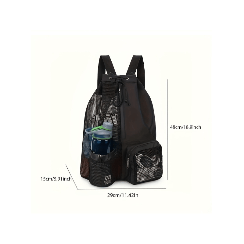 Mochila de natación con bolsa impermeable y cordón de malla
