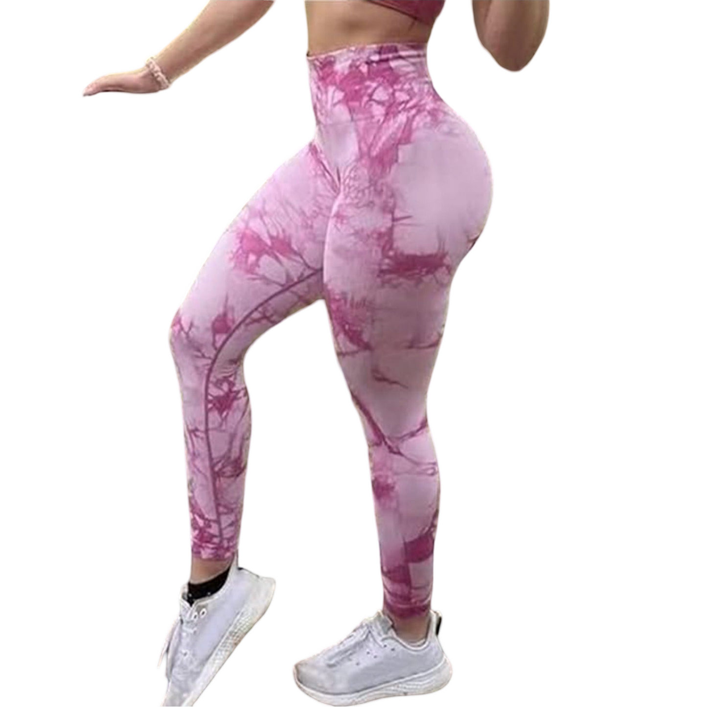 Tie-Dye Leggings, High Waist, Seamless, Moisture Wicking