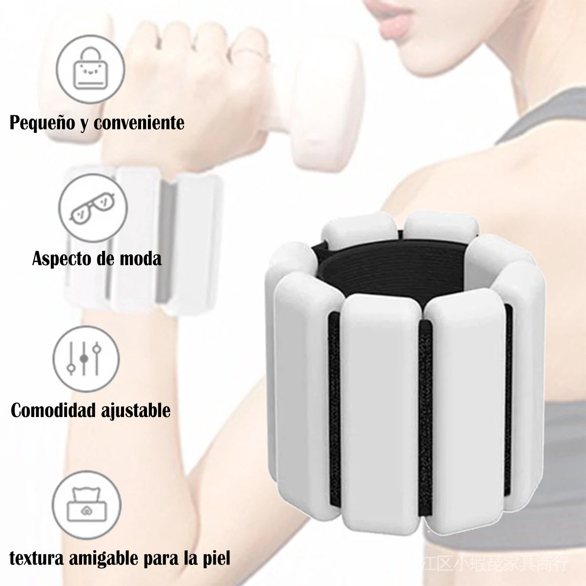 Anillos de yoga con peso para manos y pies, peso ajustable 2 unidades de 450 gr c/u
