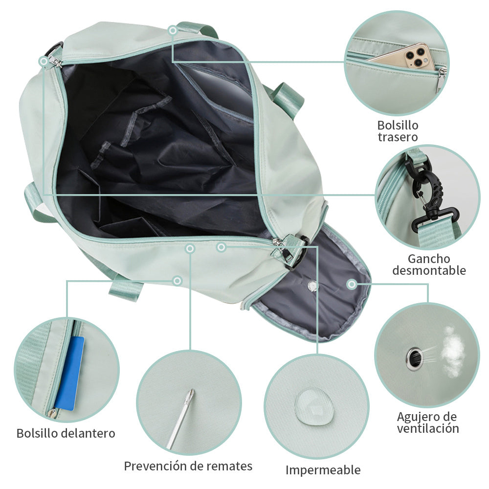 Unisex Gym Bag, Waterproof Design with Multiple Compartments