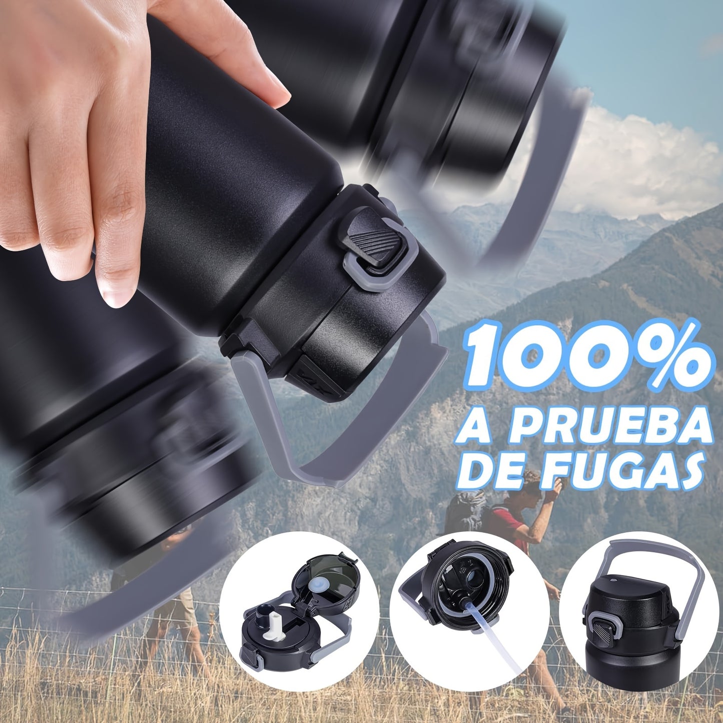 1L Stainless Steel Water Bottle.