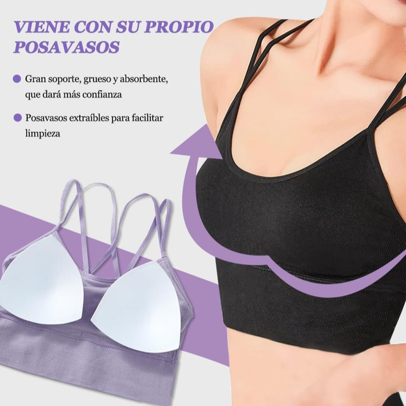 3 Tops deportivos con tirantes cruzados