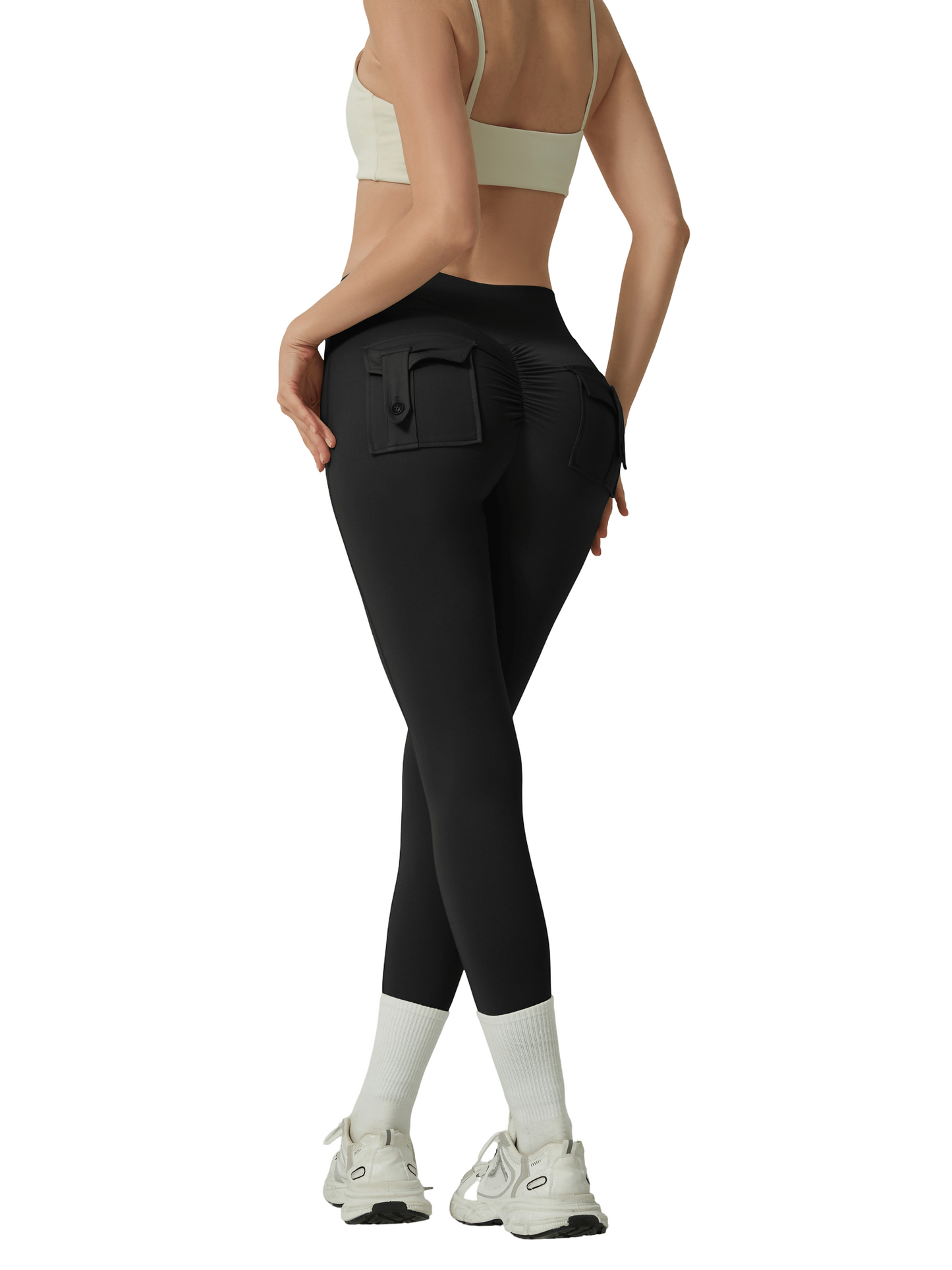 High waist leggings with elegant design