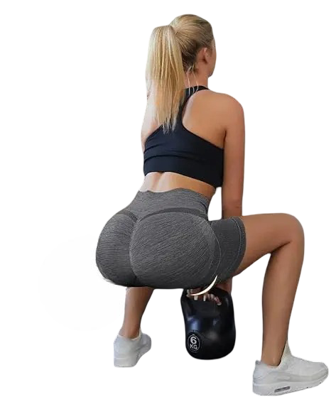 Women's elastic waist space print sports shorts