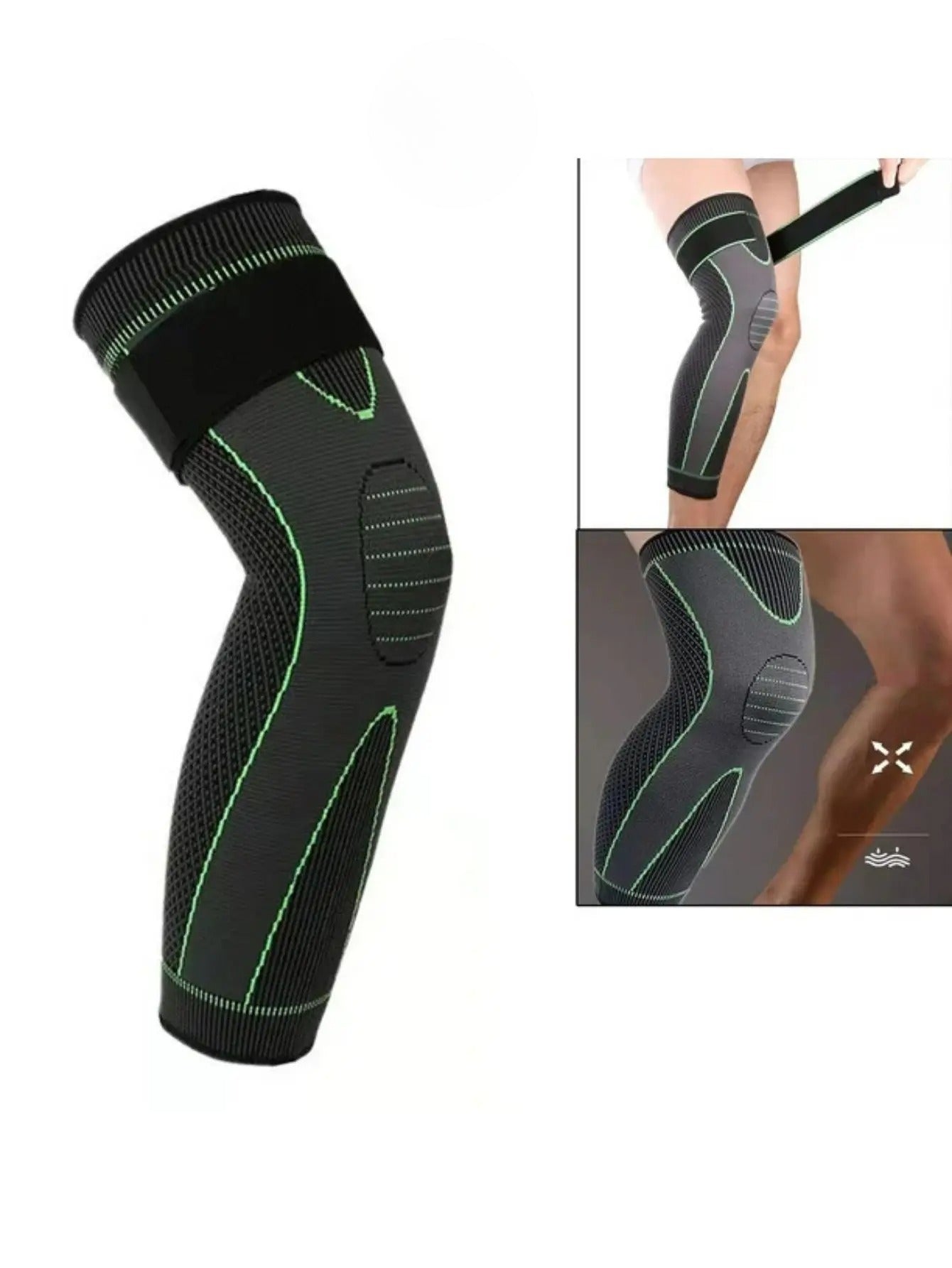 Breathable elastic compression knee brace