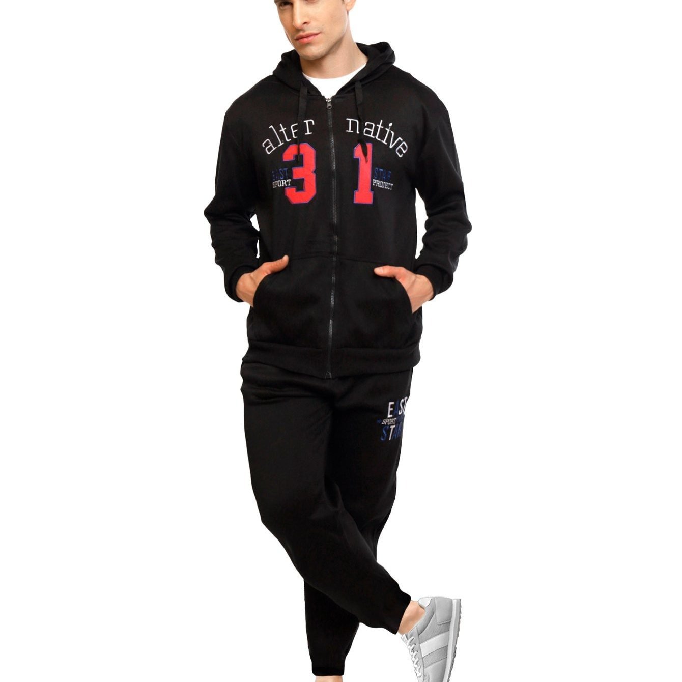 Conjunto de sudadera y pantalón deportivo de moda para hombre