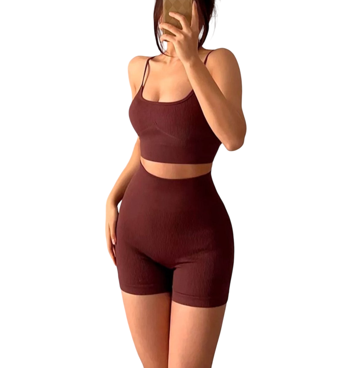 Women's Sports Set, Gym Top and Shorts, Butt Lifter