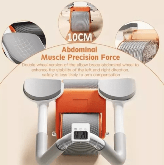 Rueda abdominal automática con rebote y soporte para codos