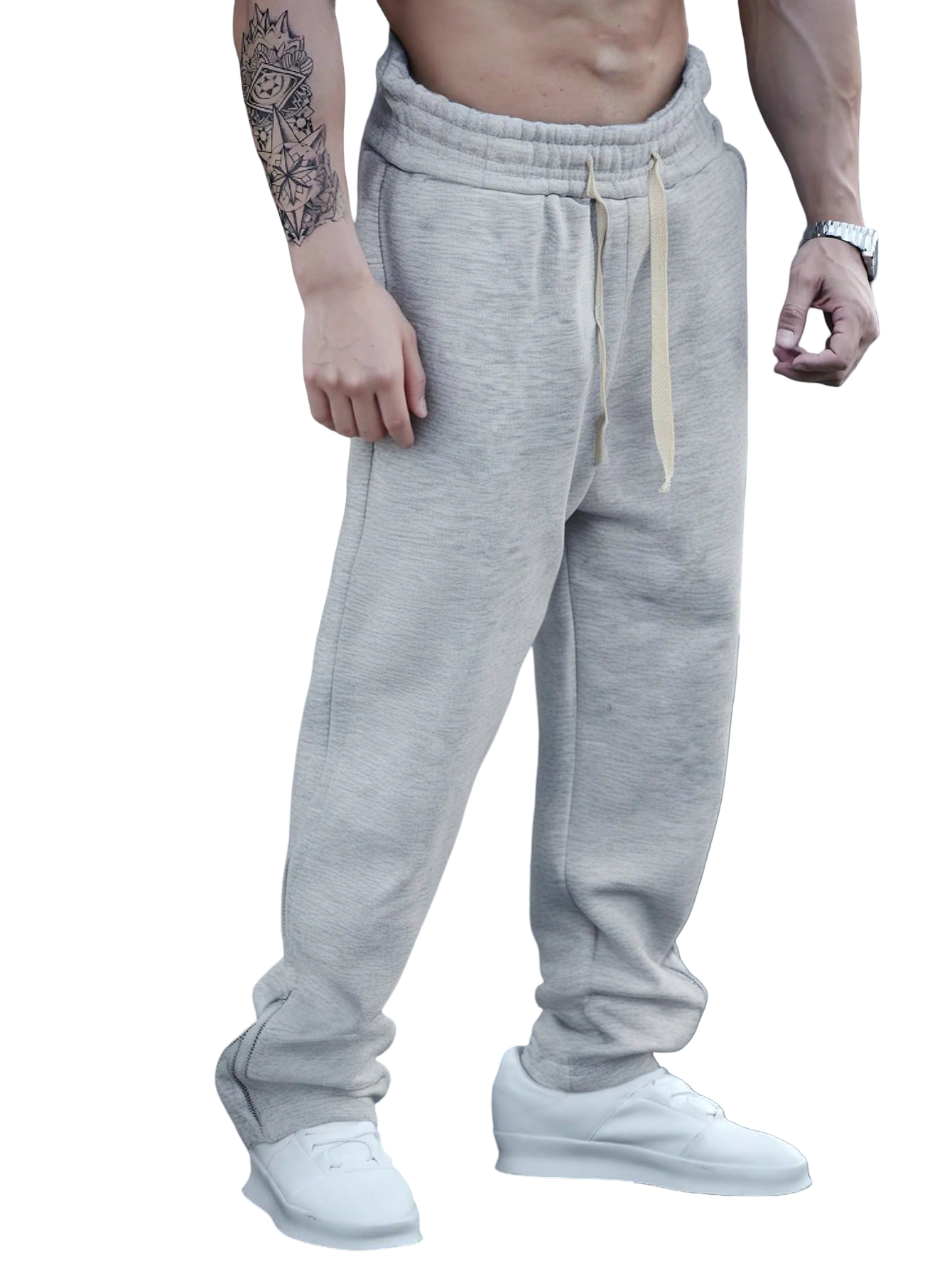 Men's Casual Straight Leg Drawstring Sweatpants