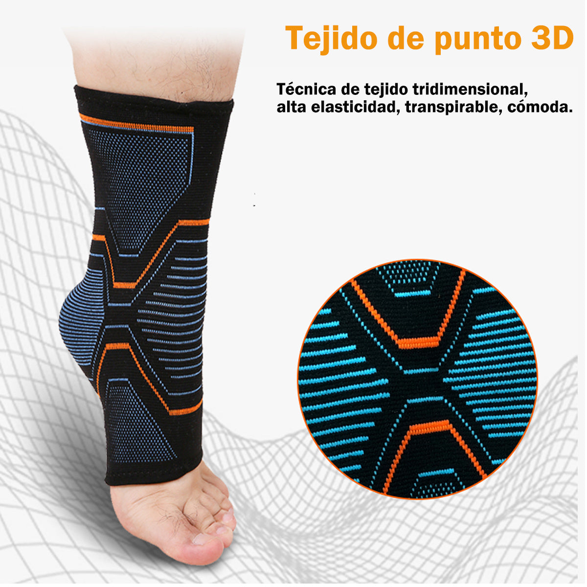 2 tobilleras deportivas elástica de compresión