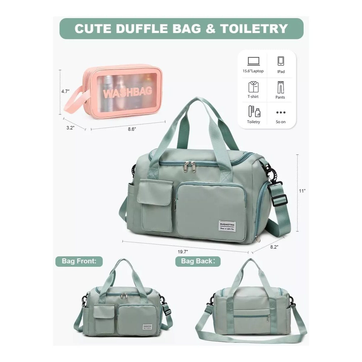 Bolsa de deporte para gimnasio, multibolsillos de gran capacidad, ideal para deportes y fitness, almacenamiento de viaje.