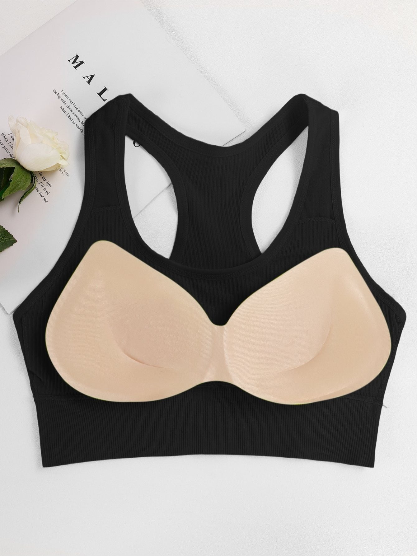 Conjunto deportivo para mujer: Top y Shorts de compresión, transpirable y elástico
