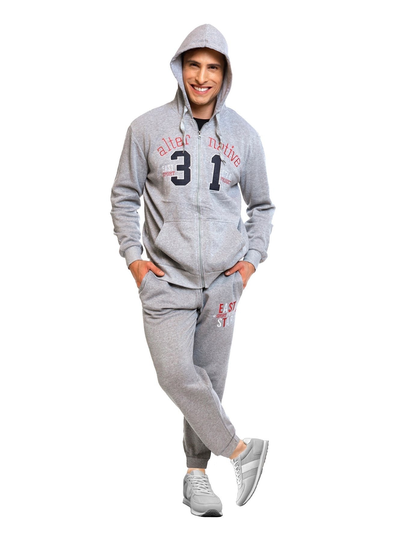 Conjunto de sudadera y pantalón deportivo de moda para hombre