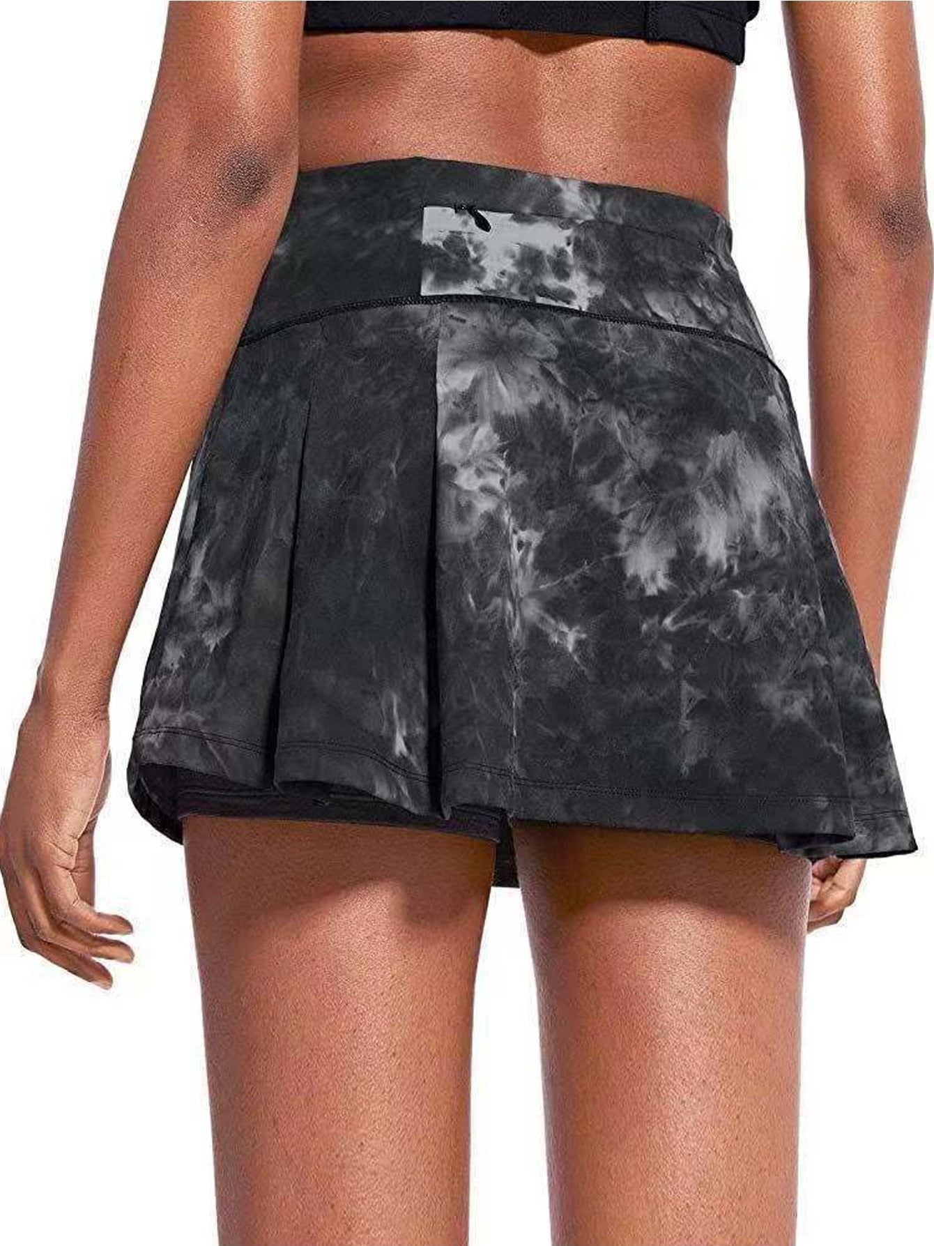 Falda shorts de cintura alta con bolsillos para mujer