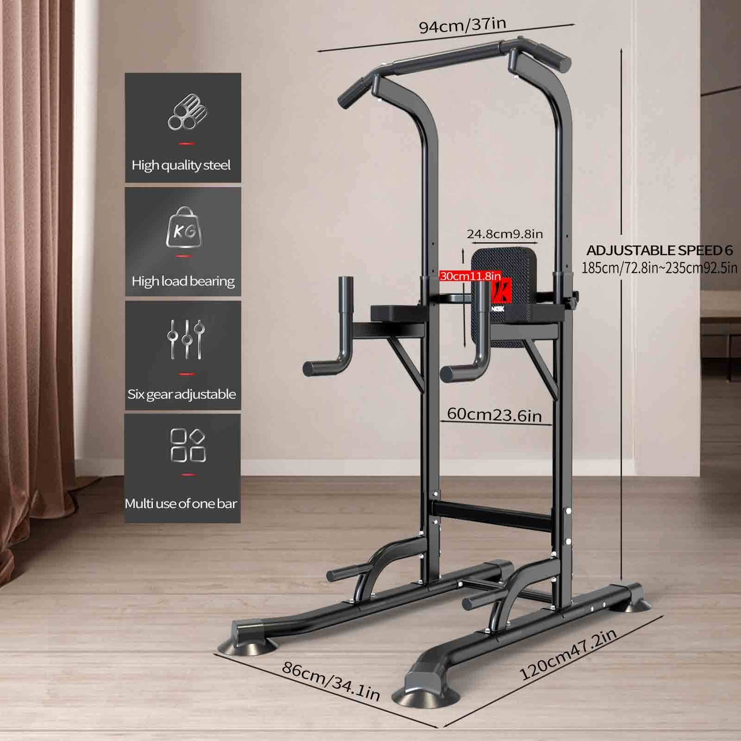Entrenador de Asistencia Multifunción Power Tower Pull Up