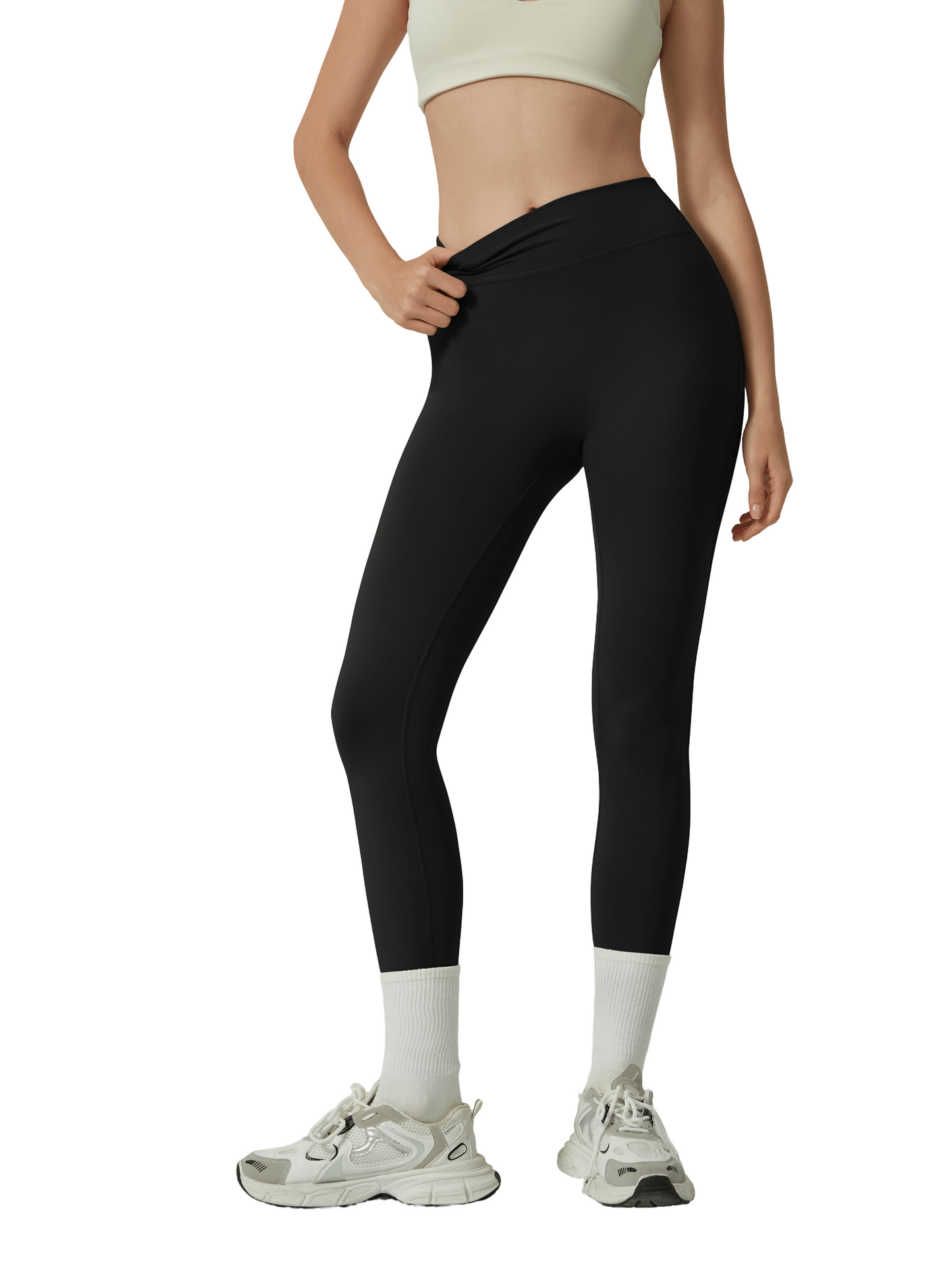 High waist leggings with elegant design