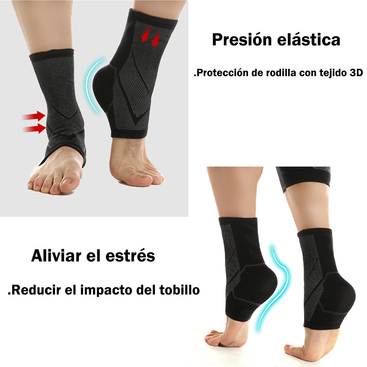2 tobilleras deportivas elástica de compresión
