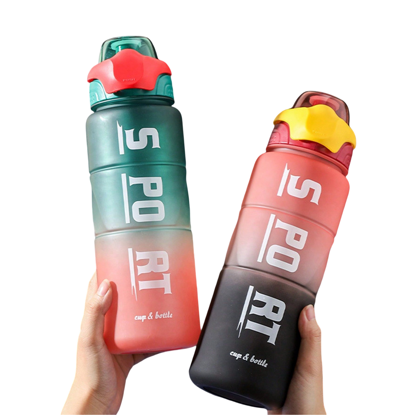 Botella de agua deportiva de 1,300 ml. con un increible diseño a prueba de derrames