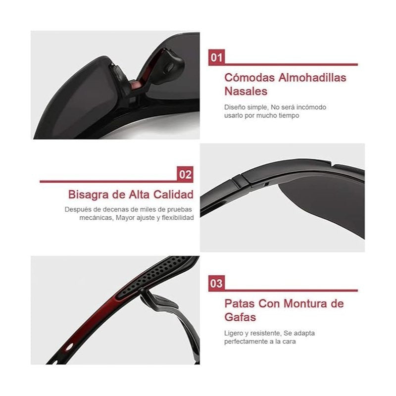 Gafas de sol deportivas polarizadas unisex, con 5 lentes intercambiables