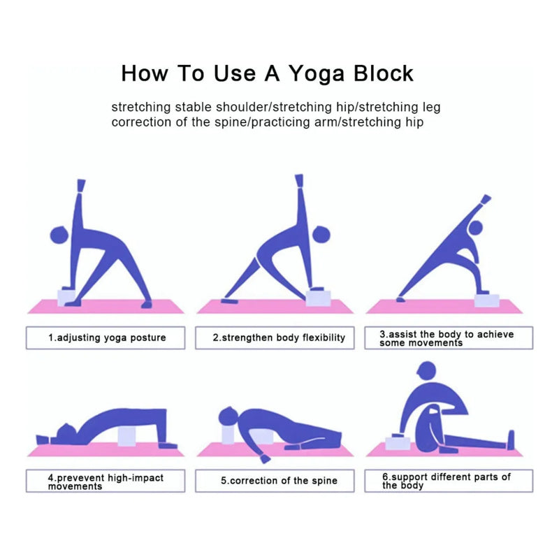 Juego de bloques de yoga de 5 piezas con bandas de resistencia para pelota de pilates
