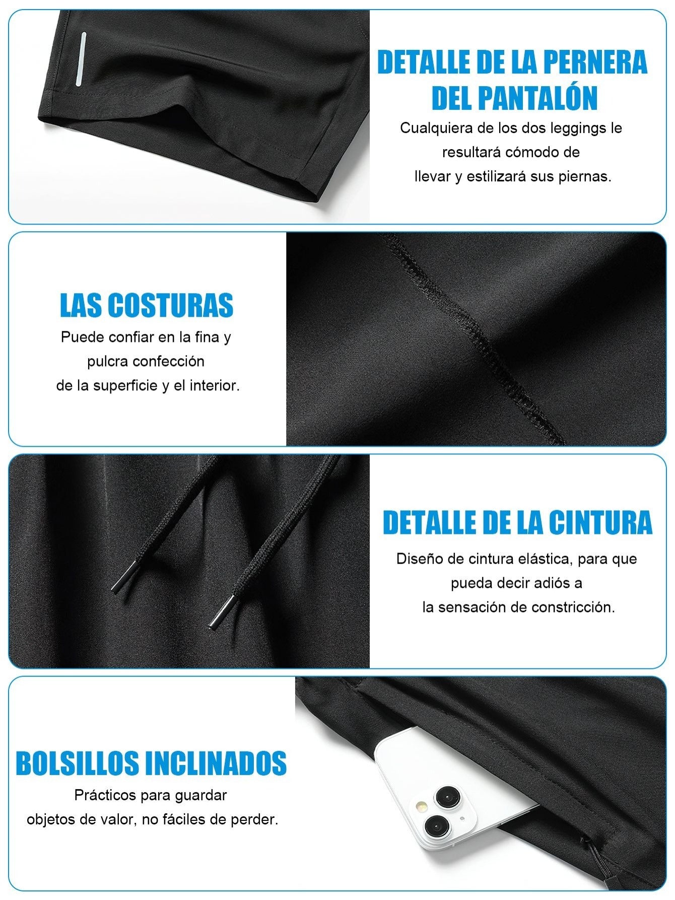 Set de 4 piezas de shorts deportivos para hombre
