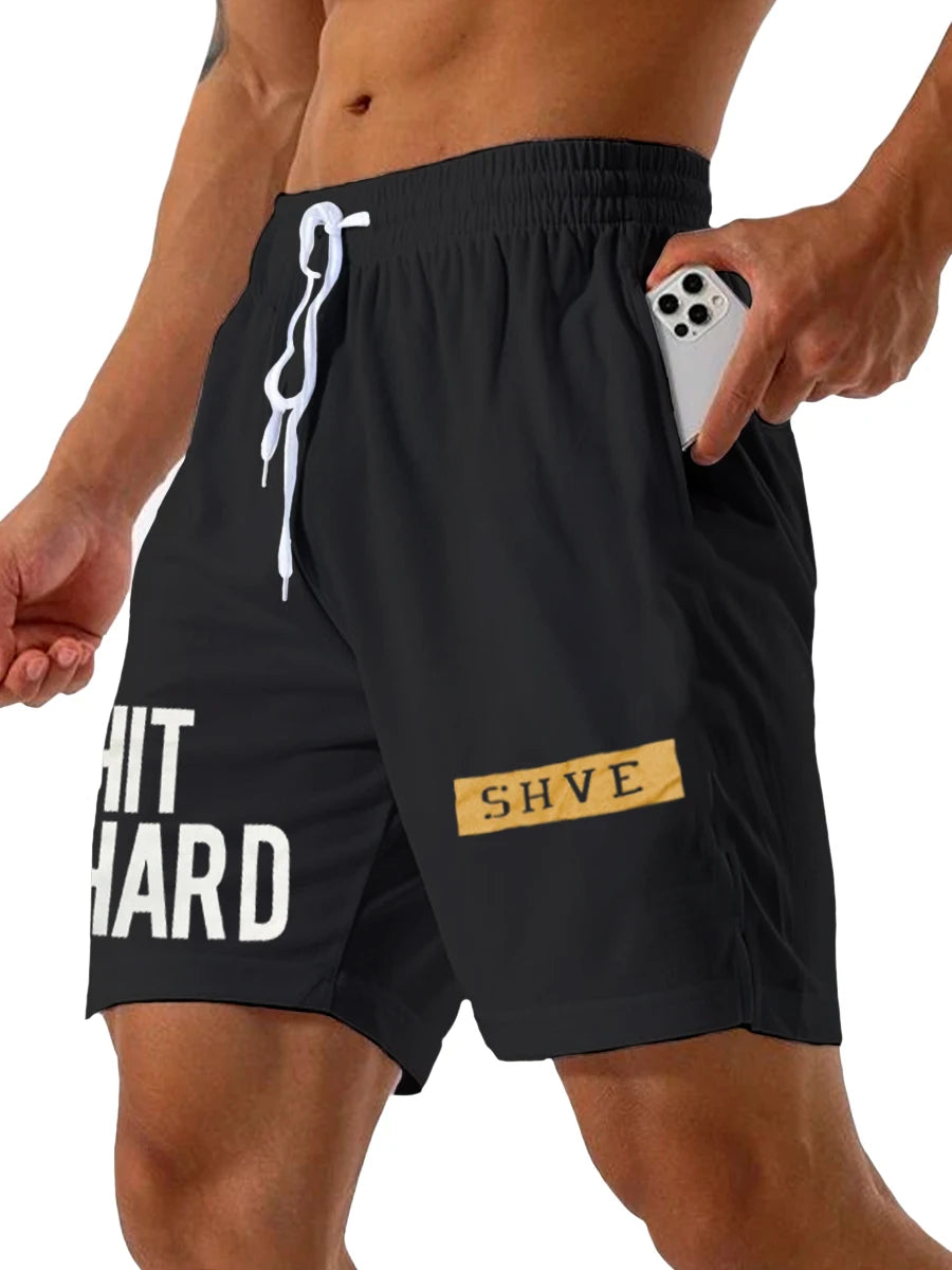 Bermudas para hombre informales con bolsillos laterales y cordón