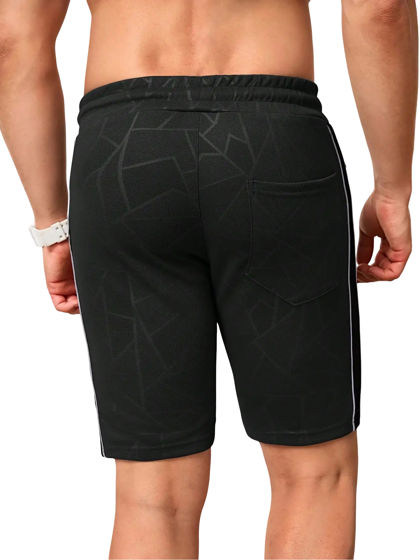 Shorts deportivos informales con bolsillo y cordón en la cintura