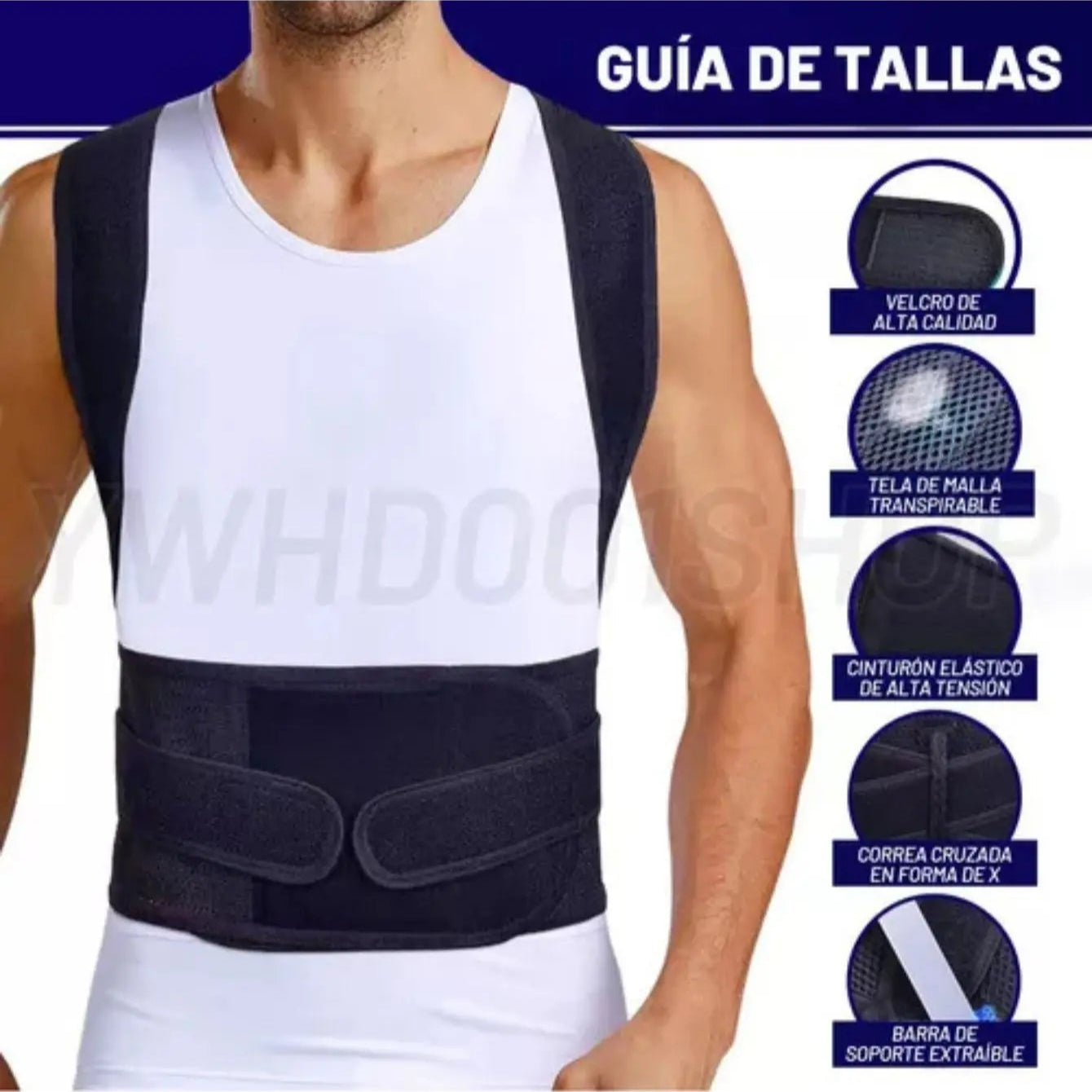 Unisex adjustable posture corrector belt