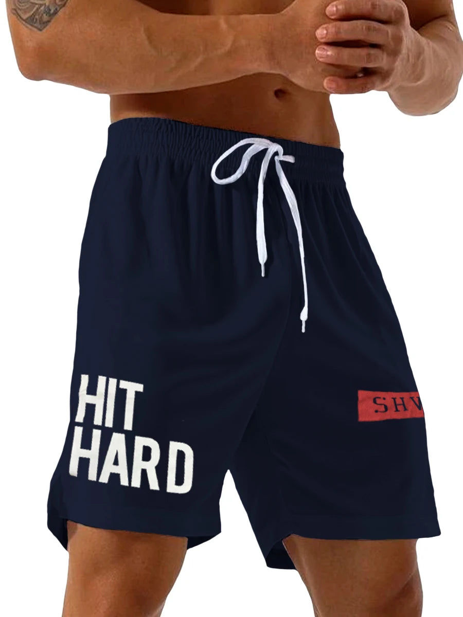 Bermudas para hombre informales con bolsillos laterales y cordón