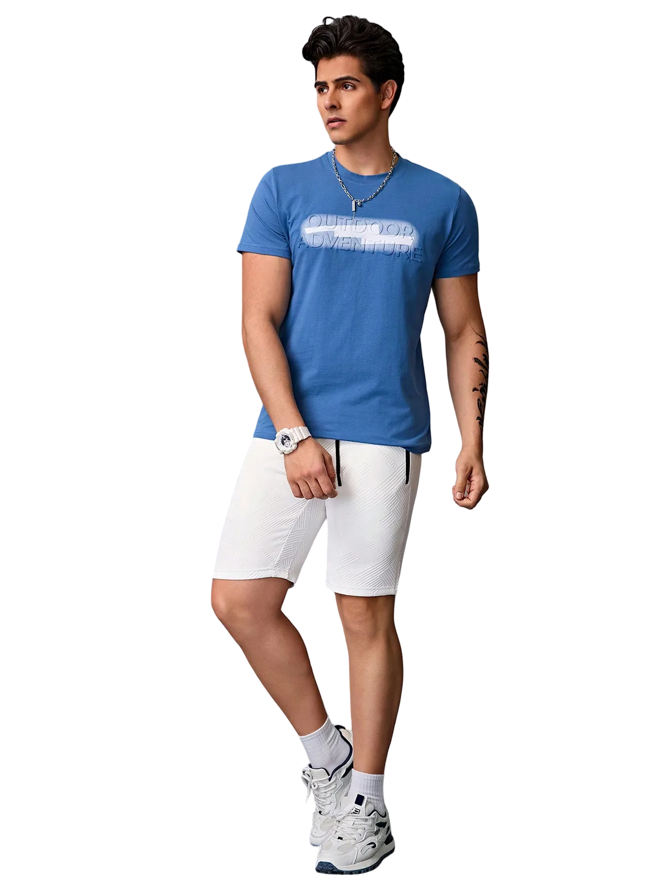 Shorts deportivos informales con bolsillo y cordón en la cintura