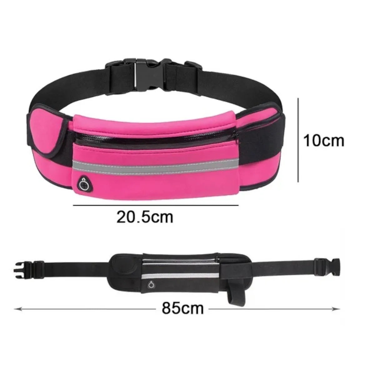 2 Riñonera deportiva con cinturón ajustable, colores aleatorios