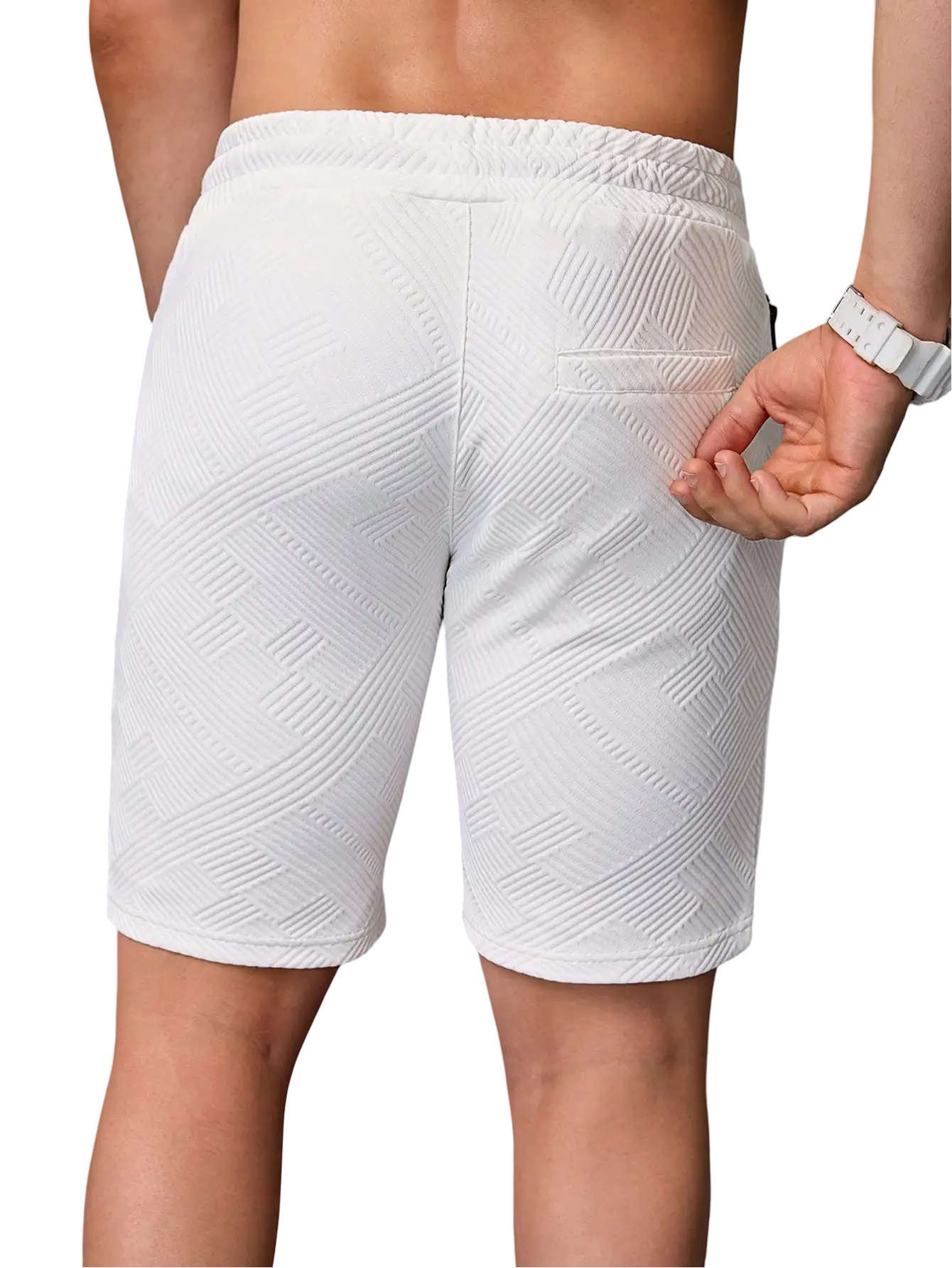 Shorts deportivos informales con bolsillo y cordón en la cintura