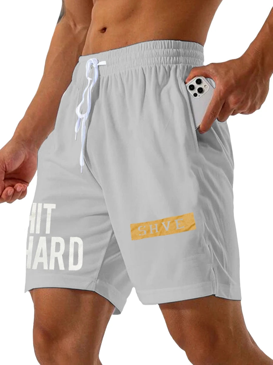Bermudas para hombre informales con bolsillos laterales y cordón