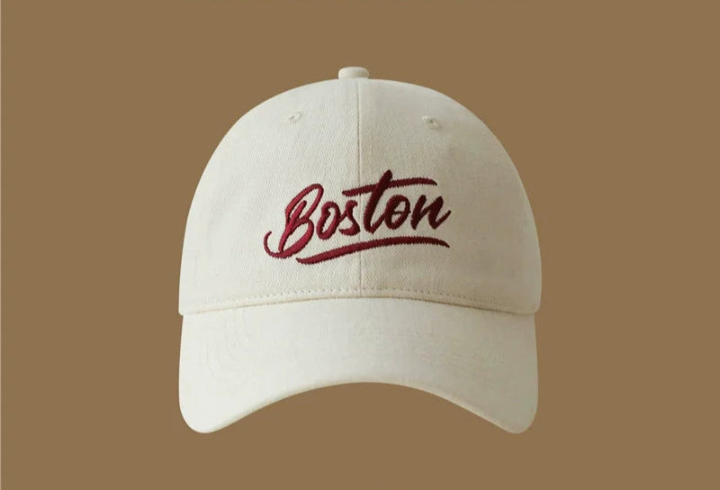 Gorra depotiva con bordado de letras, color liso, ligera, ajustable, unisex