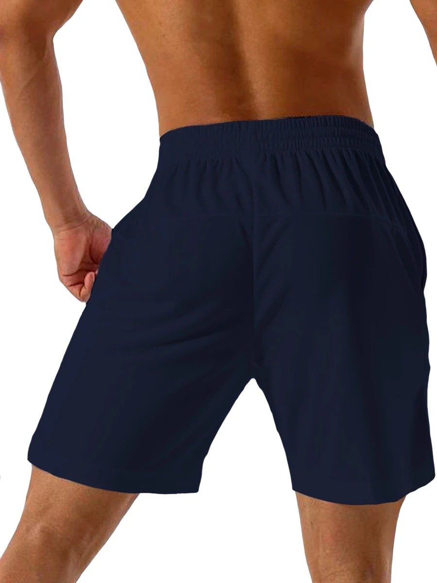 Bermudas para hombre informales con bolsillos laterales y cordón