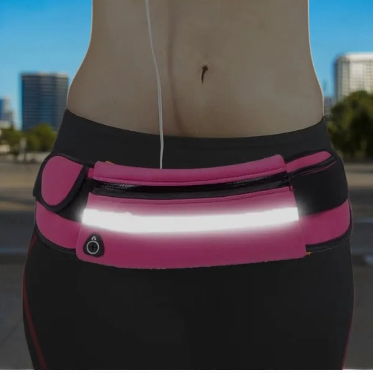 2 Riñonera deportiva con cinturón ajustable, colores aleatorios