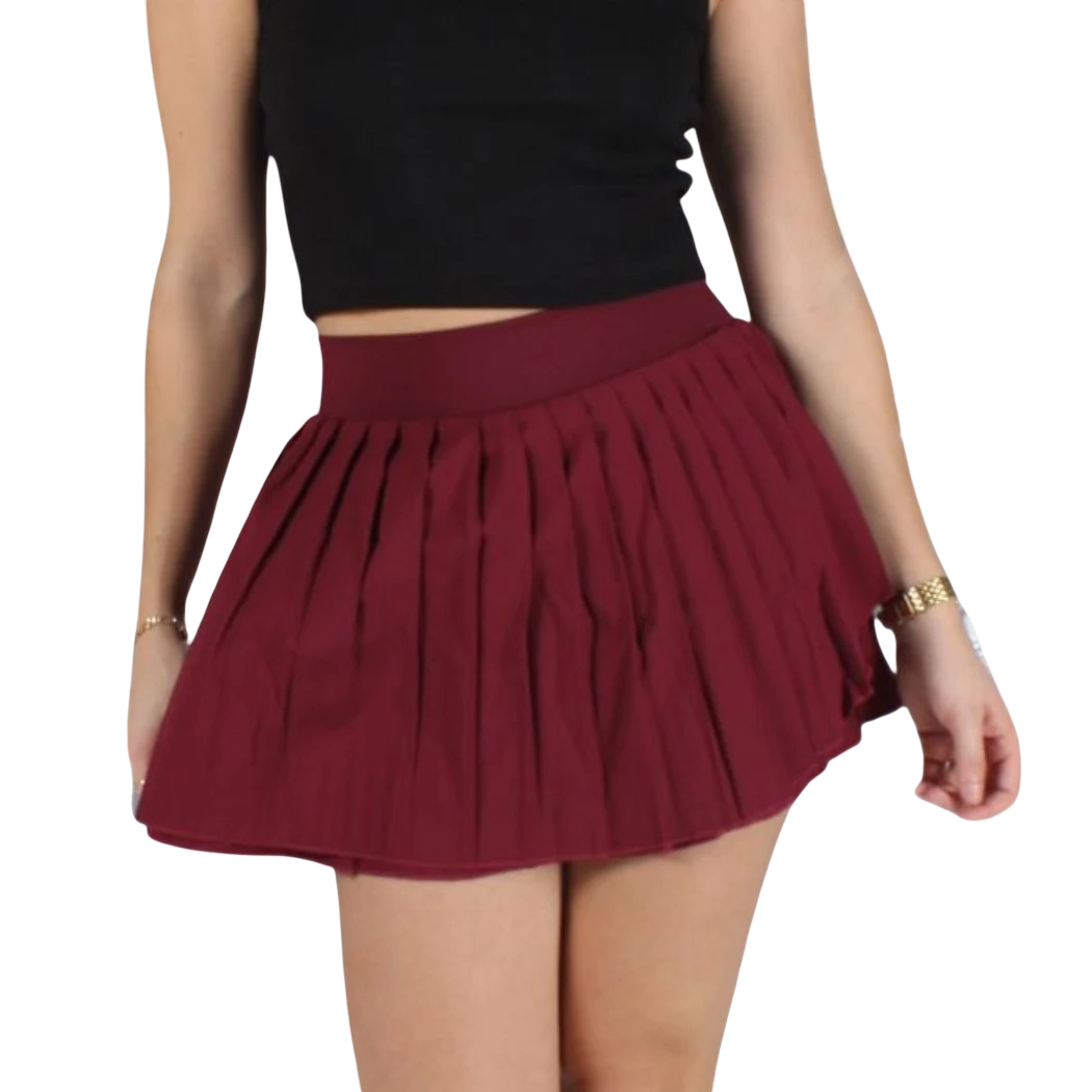 Women's short pleated skirt