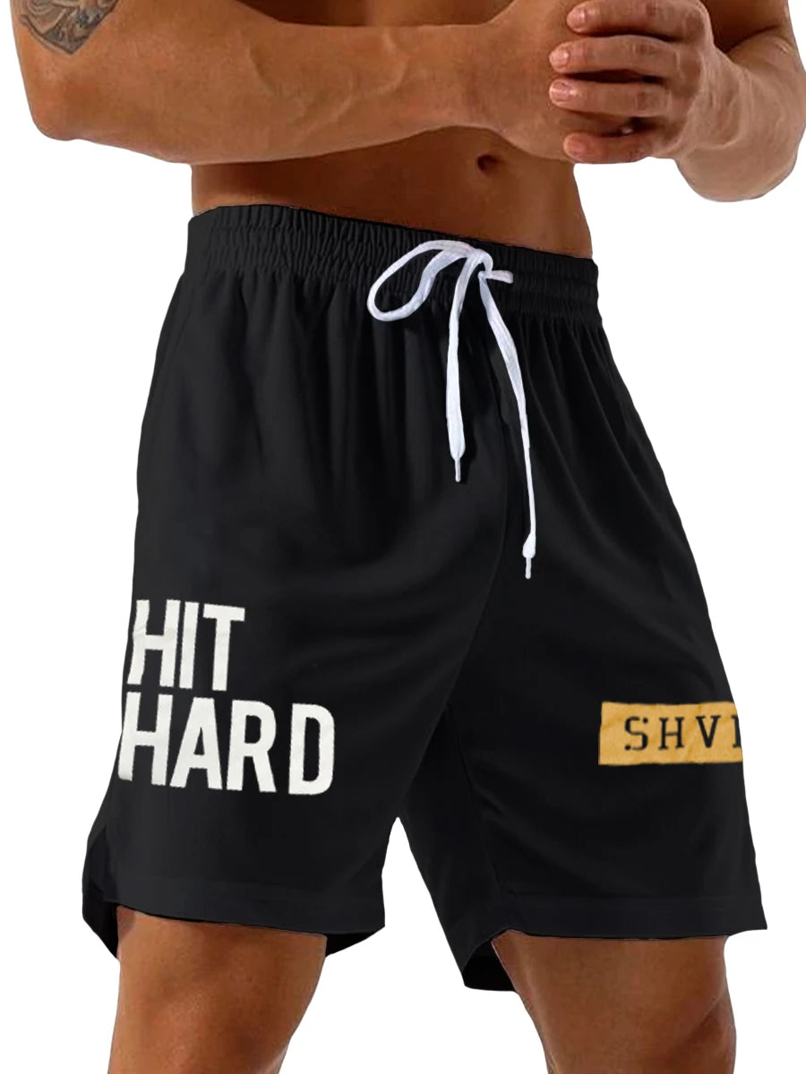 Bermudas para hombre informales con bolsillos laterales y cordón