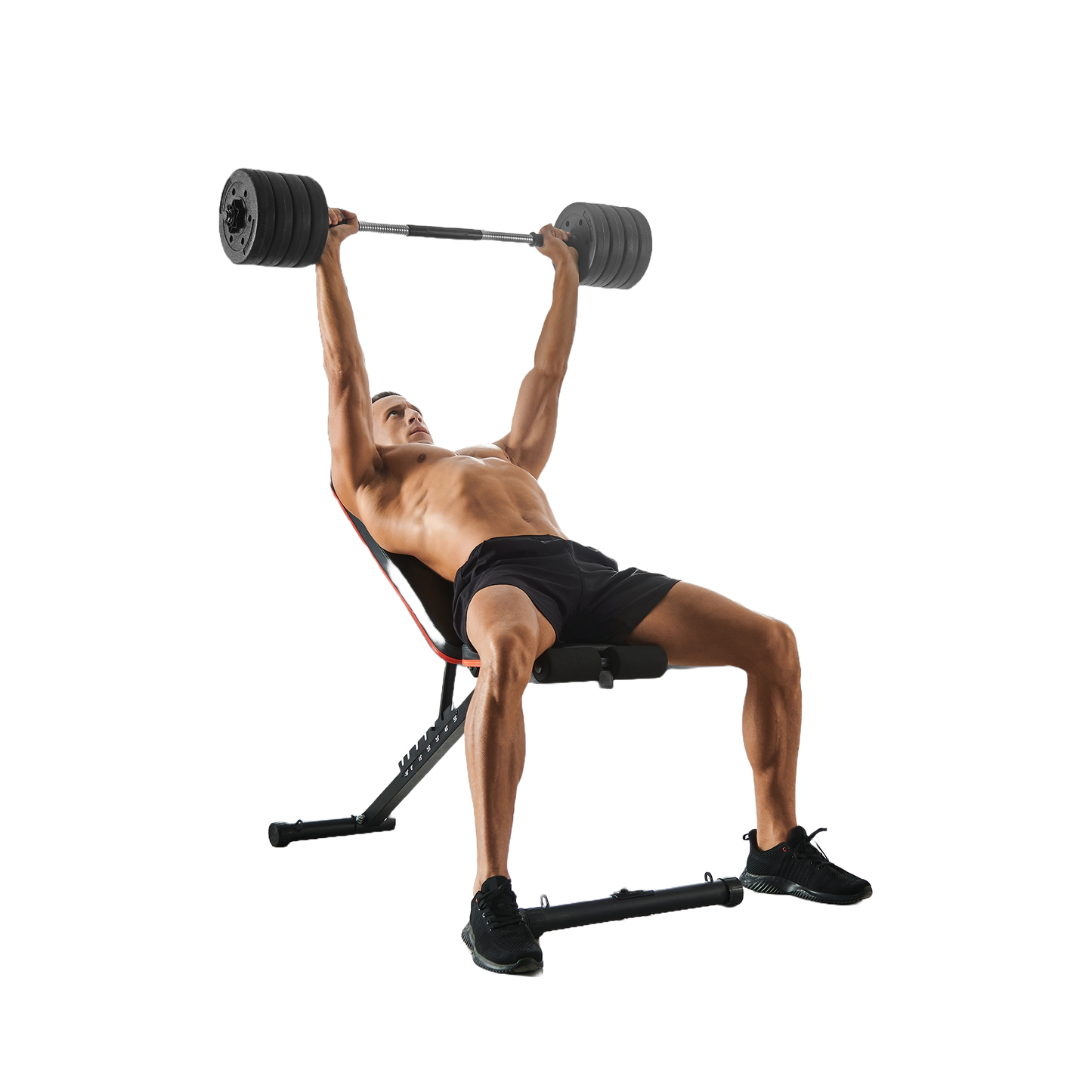 Juego de mancuernas ajustables con barra adicional 30 kg