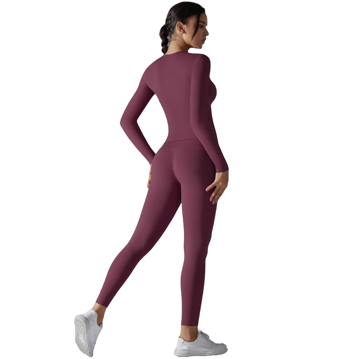 Conjunto deportivo de 2 piezas para mujer con control de abdomen leggings adelgazantes