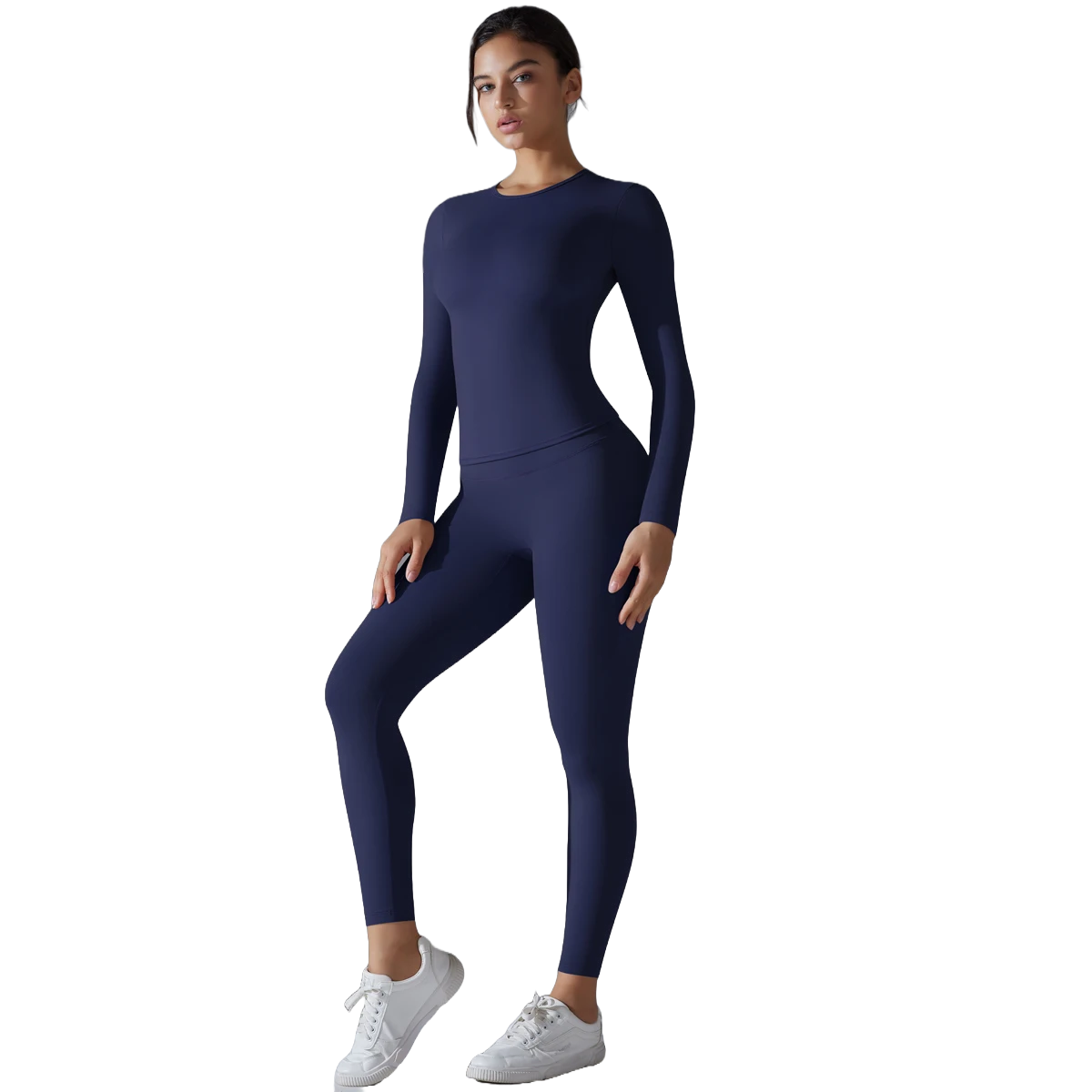 Conjunto deportivo de 2 piezas para mujer con control de abdomen leggings adelgazantes