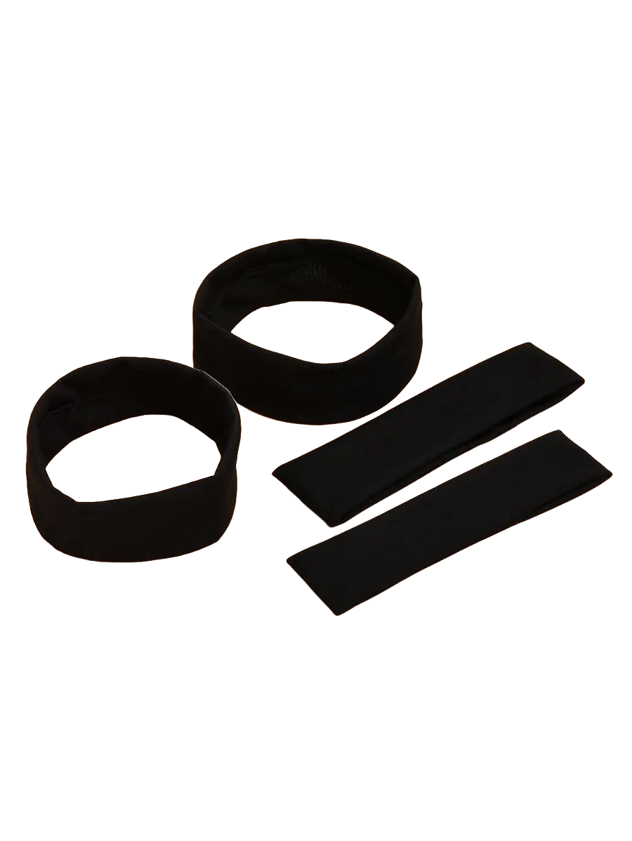12 bandas para el cabello de algodón negro Sport Valerina diadema