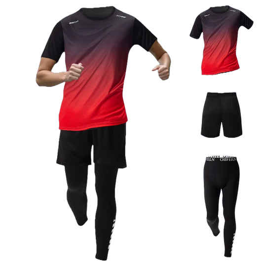 Conjunto deportivo de 3 piezas para hombre con protección solar