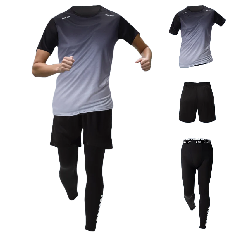 Conjunto deportivo de 3 piezas para hombre con protección solar