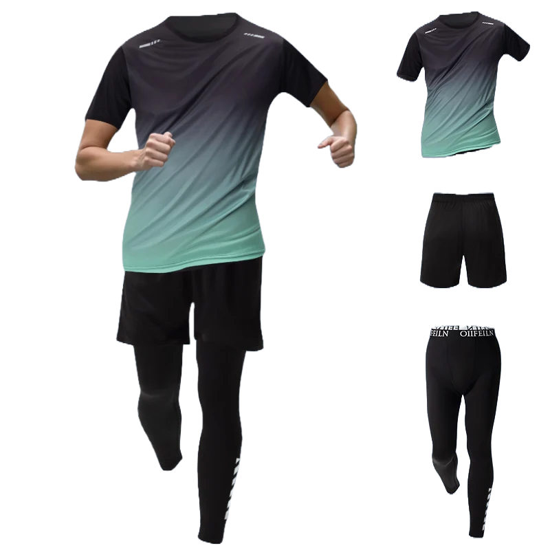 Conjunto deportivo de 3 piezas para hombre con protección solar
