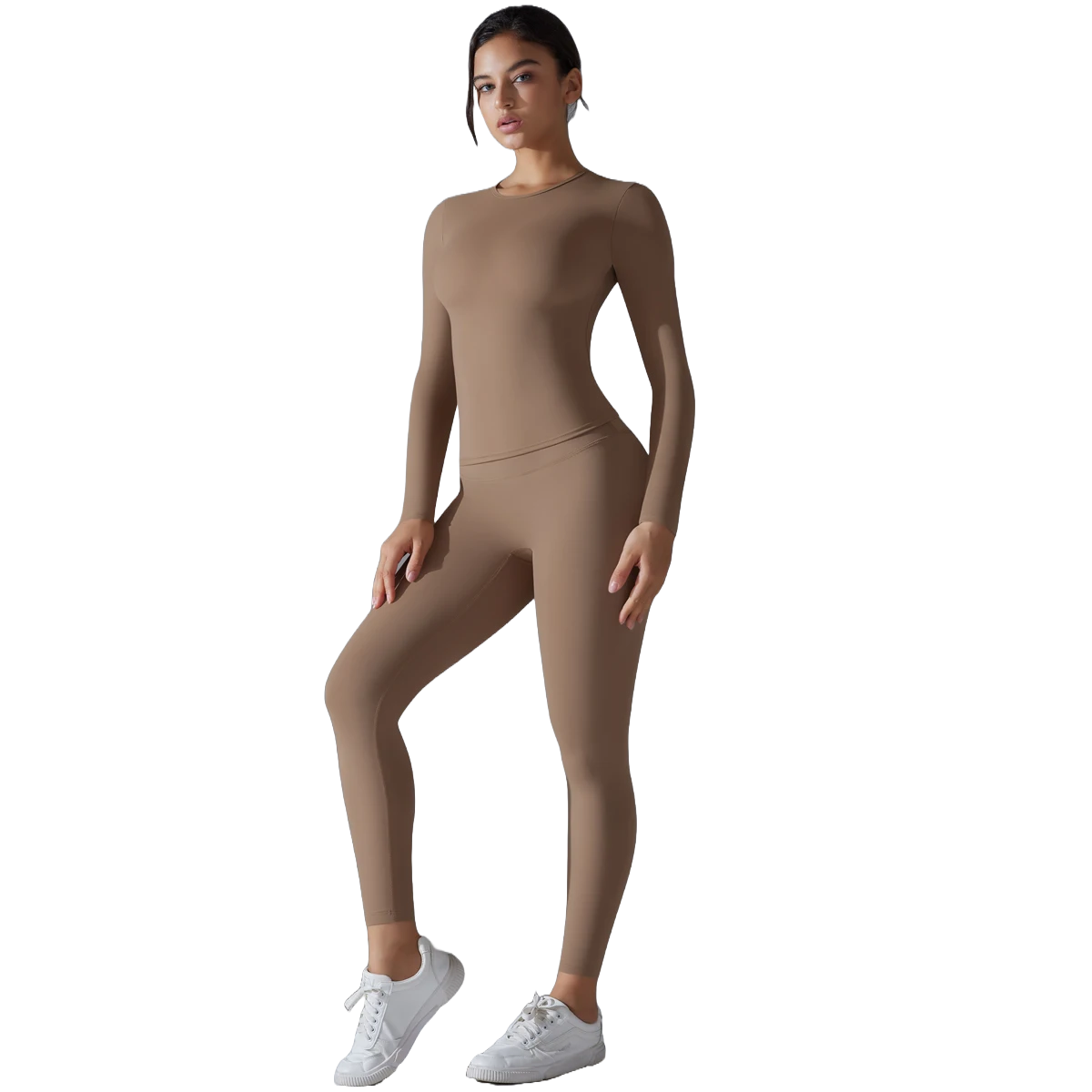Conjunto deportivo de 2 piezas para mujer con control de abdomen leggings adelgazantes