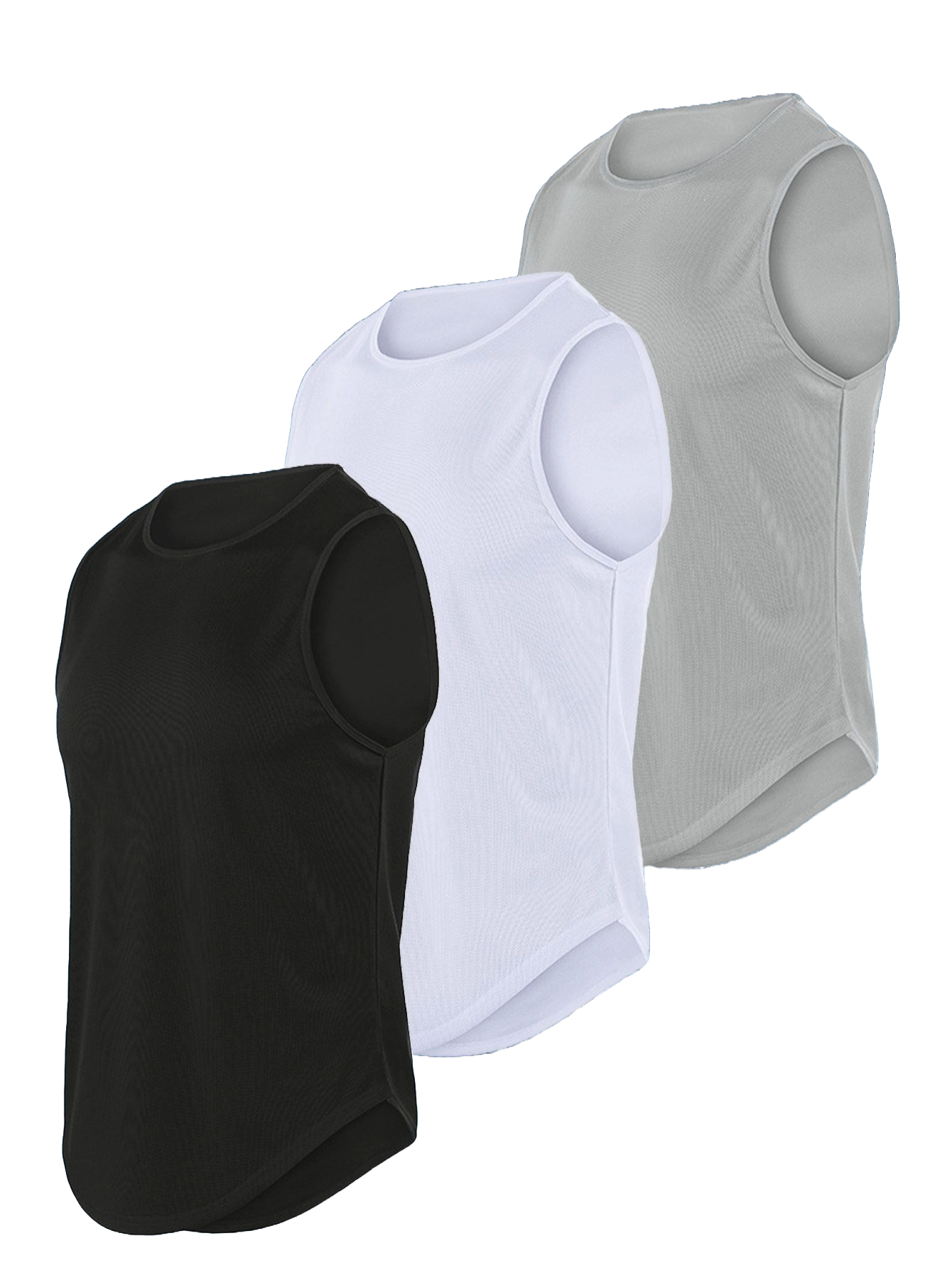 3 playeras depotivas sin mangas para hombre
