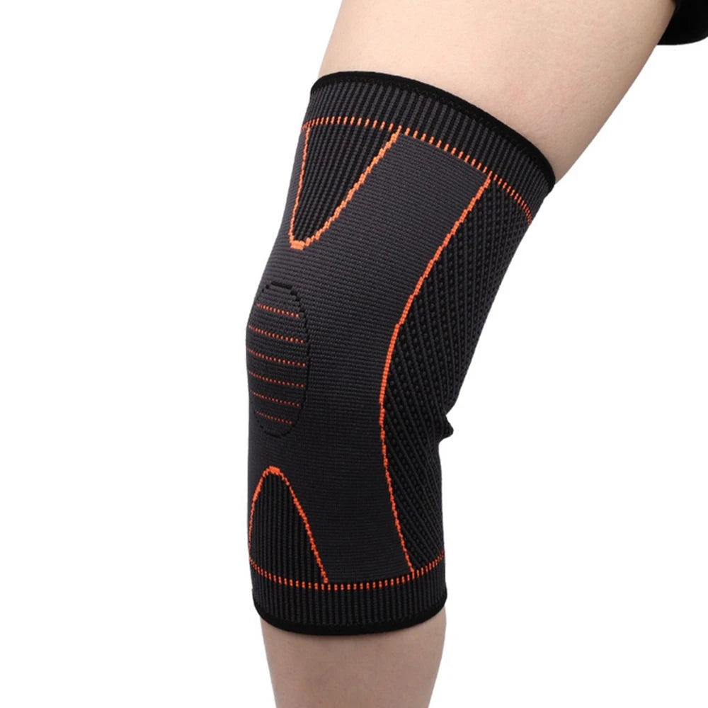 Unisex elastic protection and compression knee brace