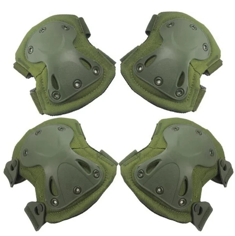 2 rodilleras y 2 coderas tácticas para ciclismo y motocicleta